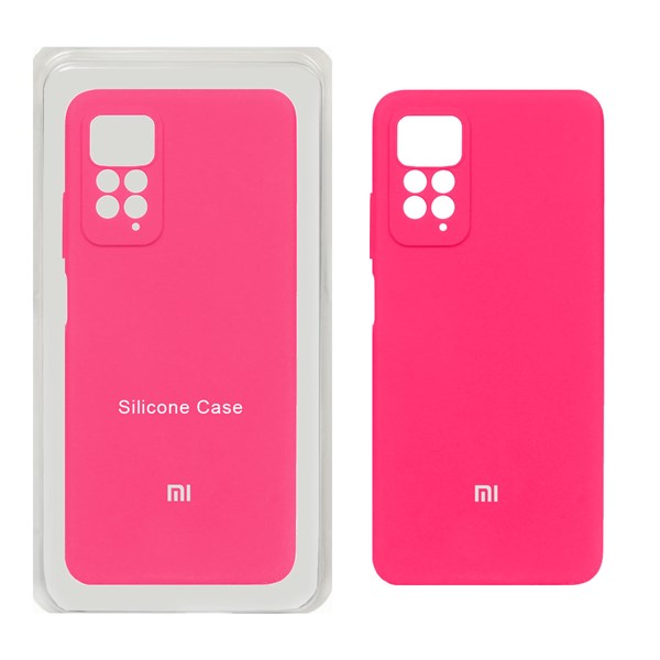 قاب سیلیکونی پاک کنی محافظ لنزدار اورجینال Xiaomi Redmi Note 12 Pro 4G / Redmi Note 11 Pro - صورتی فانتزی (پک اصلی)